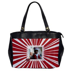 Red & white Rays office bag - Oversize Office Handbag