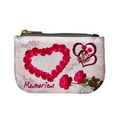 Love Pink Roses Valentine mini coin purse