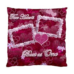 Two Hearts Beat As One PINK Cushion Case - Standard Cushion Case (One Side)
