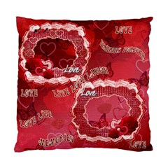 Red Love Life Heart rose Cushion Case  - Standard Cushion Case (One Side)