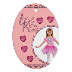Love & KIsses Oval ornament - Ornament (Oval)