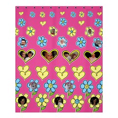 Hearts and Flowers Medium Shower Curtain - Shower Curtain 60  x 72  (Medium)
