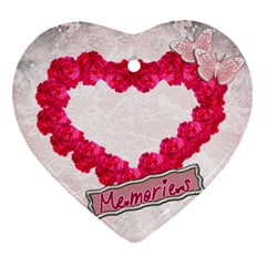 Rose Heart Memories Heart Ornament - Ornament (Heart)
