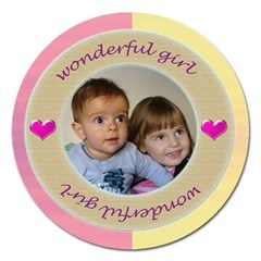 Wonderful Girl magnet 5  - Magnet 5  (Round)