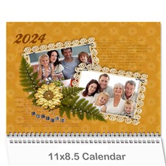 2024 Calendar - Wall Calendar 11  x 8.5  (12-Months)