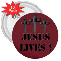 Easter 3 inch badge - 3  Button (10 pack)