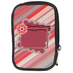Red flower leather case - Compact Camera Leather Case