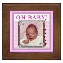 Oh Baby Girl Framed Tile