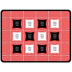 White and Red XL Blanket - Fleece Blanket (Large)