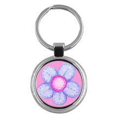 Flower Child Petal Round Key Ring - Key Chain (Round)