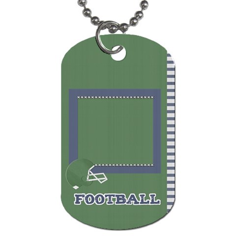 Touchdown (green And Blue) Dog Tag By Chelsea Winsor Front