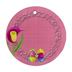 Eggzactly Spring Easter round Ornament 1 - Round Ornament (Two Sides)