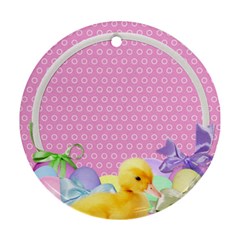 Easter Ducklings Round Ornament - Round Ornament (Two Sides)