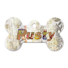 Rusty Puppy Dog Tag 2 - Dog Tag Bone (Two Sides)