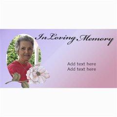 In Loving Memory (Lady) - 4  x 8  Photo Cards