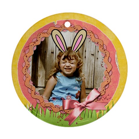 Easter Ornament With Bunny Ears Front