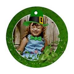 St. Patricks/Irish ornament, 2 sides- template - Round Ornament (Two Sides)
