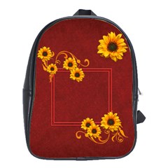 Sunflower school bag - School Bag (Large)