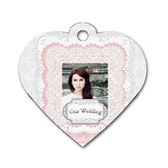 our wedding - Dog Tag Heart (One Side)