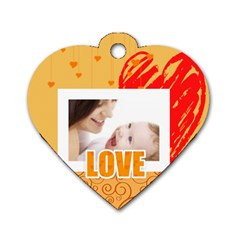baby Love - Dog Tag Heart (One Side)