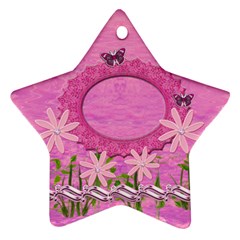 Pink flower Pastel Flower ornament - Ornament (Star)