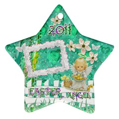 Easter Angel 2023 Pastel flower ornament - Ornament (Star)