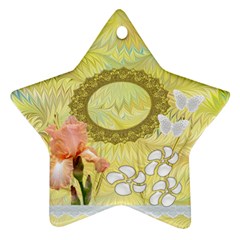 Golden Iris Pastel flower ornament - Ornament (Star)