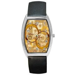 I Heart You Gold Custom Barrel Watch - Barrel Style Metal Watch