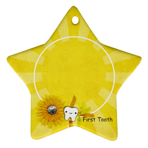 First Tooth, Star Ornament By Mikki Front