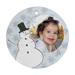 Snowman, round ornament - Ornament (Round)