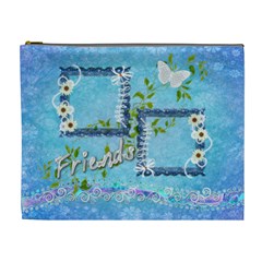Spring flower floral blue XL Cosmetic Bag - Cosmetic Bag (XL)