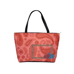 Red Paisley Tote Bag Warm Fuzzy - Classic Shoulder Handbag