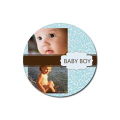 baby boy - Rubber Coaster (Round)