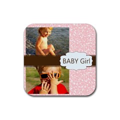 baby girl - Rubber Coaster (Square)