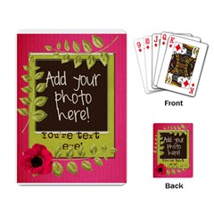 Polka Dot Poppy Spring Flower Leaf Playing Cards - Playing Cards Single Design (Rectangle)
