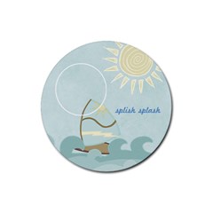 At the Beach: Splish Splash - Rubber Round Coaster (4 pack)