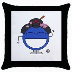 Geisha pillow - Throw Pillow Case (Black)