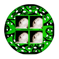 Acid Lime Multi Frame Filigree Ornament Double Sided - Round Filigree Ornament (Two Sides)