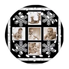 Grandbabies Snowflake Double Sided Filigree Ornament - Round Filigree Ornament (Two Sides)