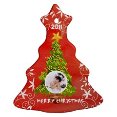 Merry Christmas 2011 Single sided tree ornament - Ornament (Christmas Tree) 