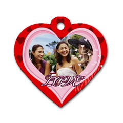 love - Dog Tag Heart (Two Sides)