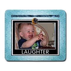 Laughter Large Blue Mousepad - Large Mousepad