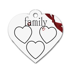 Family Heart Tag - Dog Tag Heart (One Side)