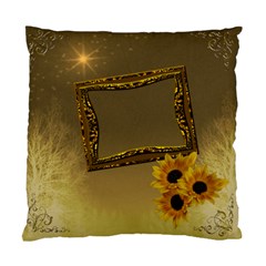 Gold Sunflower Cushion Case - Standard Cushion Case (One Side)