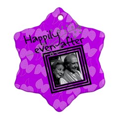 Happily even after (purple) - Snowflake ornament - Ornament (Snowflake)