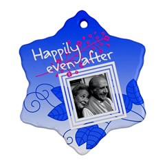 Happily even after (blue) - Snowflake ornament - Ornament (Snowflake)
