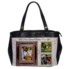 Cream Baroque Photo Bag - Oversize Office Handbag