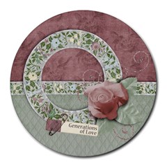 Family/generations-round mousepad