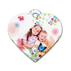 happy kids - Dog Tag Heart (One Side)