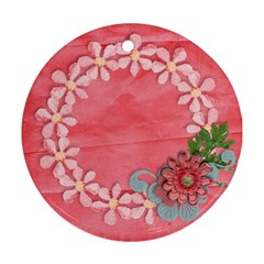 Floral Lace-round ornament (2 sides) - Round Ornament (Two Sides)